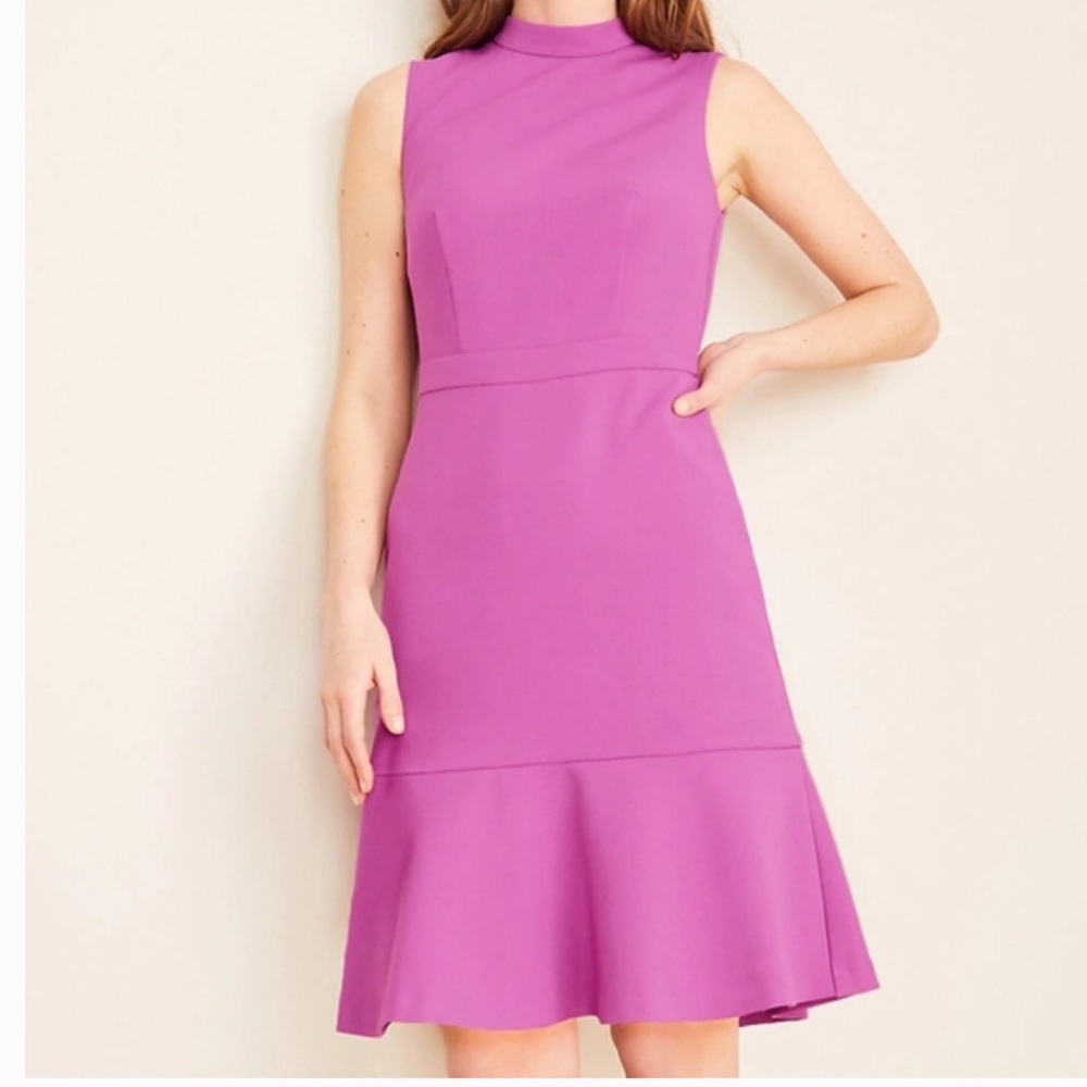 Ann Taylor Sleeveless Flare Hem Dress - Picture 1 of 9